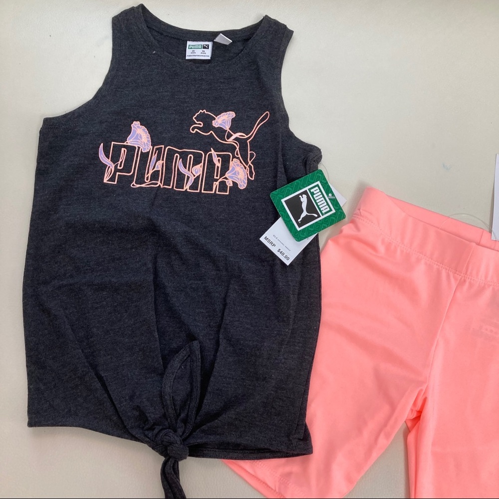 Puma girls neon active leggings set 2270 - Picture 2 of 6